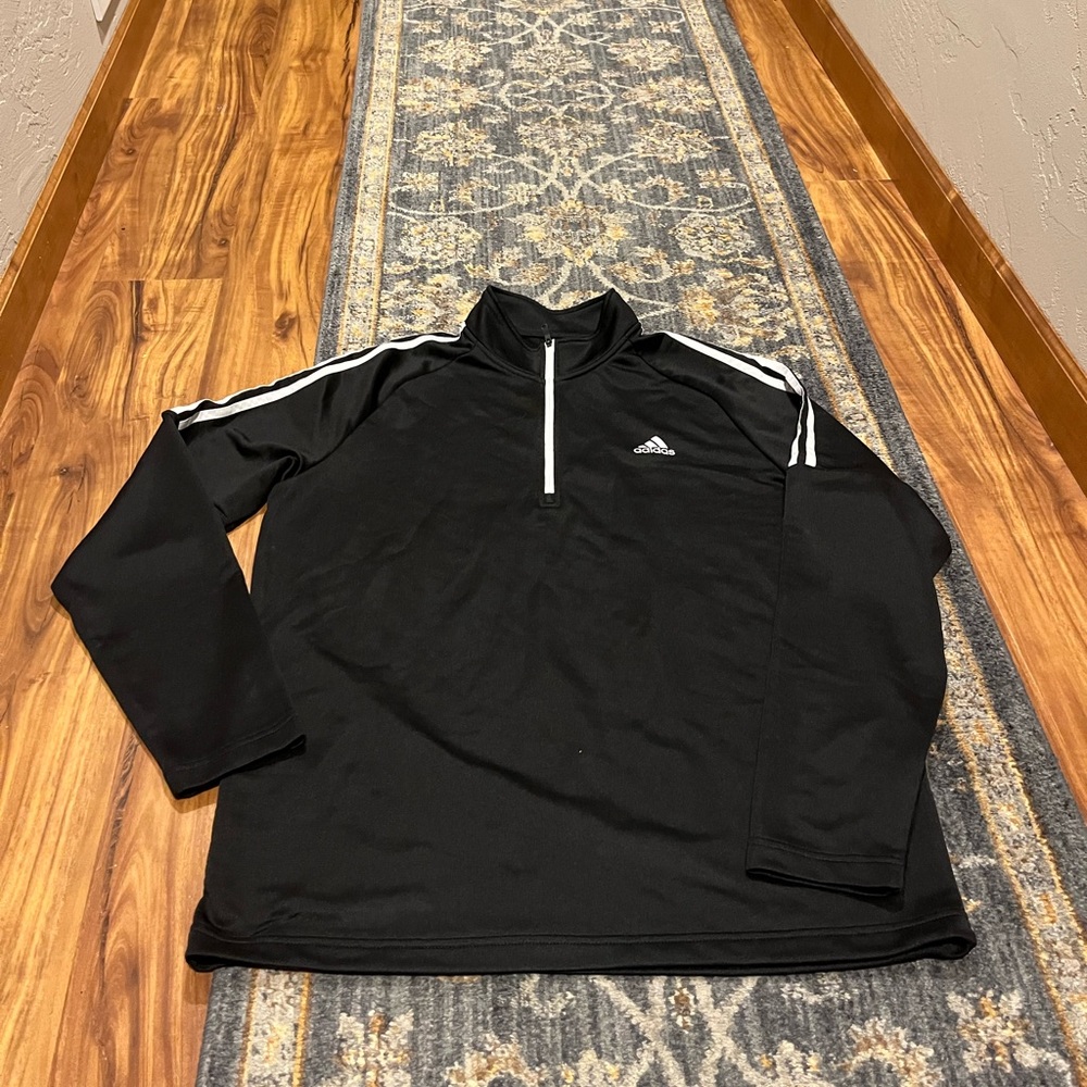 Adidas Black Long Sleeve Quarter Zip